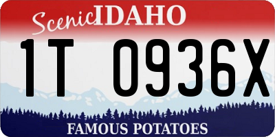 ID license plate 1T0936X