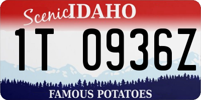 ID license plate 1T0936Z