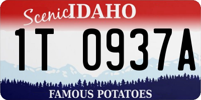 ID license plate 1T0937A