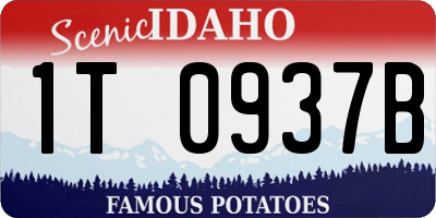 ID license plate 1T0937B