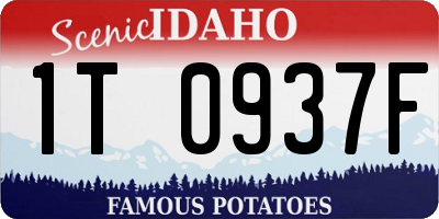 ID license plate 1T0937F