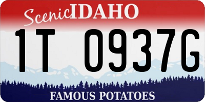 ID license plate 1T0937G