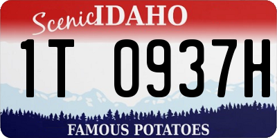 ID license plate 1T0937H