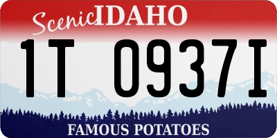 ID license plate 1T0937I