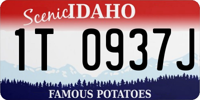 ID license plate 1T0937J