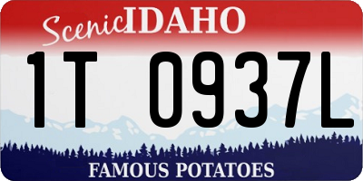 ID license plate 1T0937L
