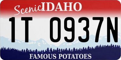 ID license plate 1T0937N