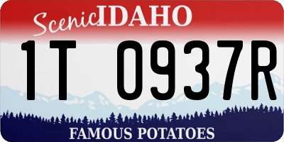 ID license plate 1T0937R