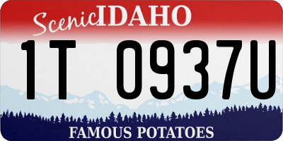 ID license plate 1T0937U