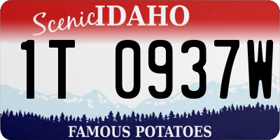 ID license plate 1T0937W