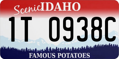ID license plate 1T0938C