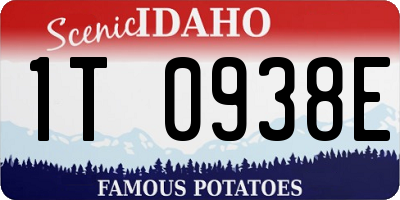 ID license plate 1T0938E