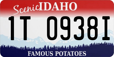 ID license plate 1T0938I