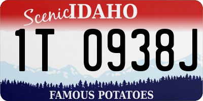 ID license plate 1T0938J
