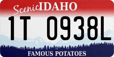 ID license plate 1T0938L