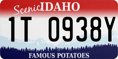 ID license plate 1T0938Y