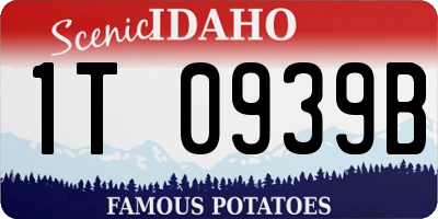 ID license plate 1T0939B