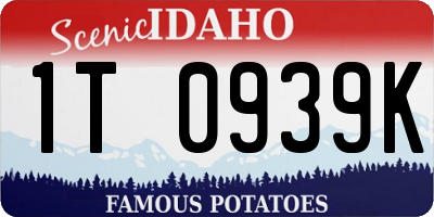 ID license plate 1T0939K