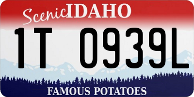 ID license plate 1T0939L
