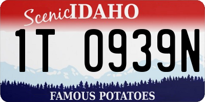 ID license plate 1T0939N