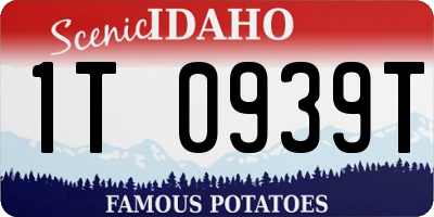 ID license plate 1T0939T