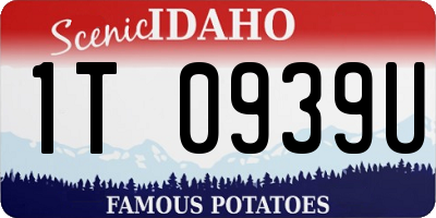 ID license plate 1T0939U