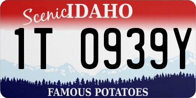 ID license plate 1T0939Y