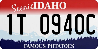 ID license plate 1T0940C