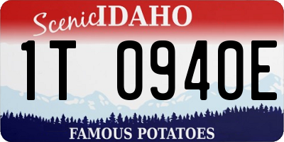 ID license plate 1T0940E