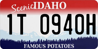 ID license plate 1T0940H
