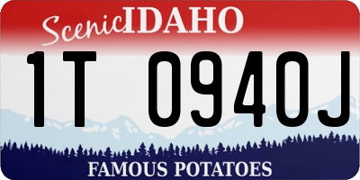 ID license plate 1T0940J