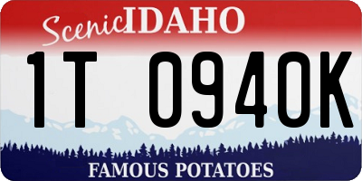ID license plate 1T0940K