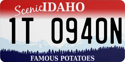 ID license plate 1T0940N
