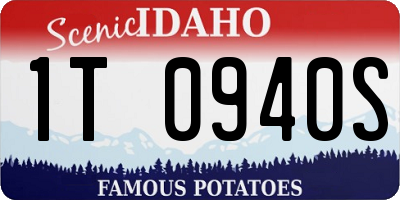 ID license plate 1T0940S