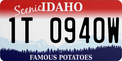 ID license plate 1T0940W