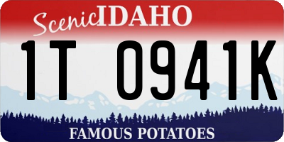 ID license plate 1T0941K