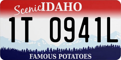 ID license plate 1T0941L