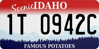 ID license plate 1T0942C