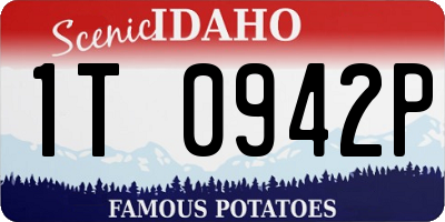 ID license plate 1T0942P