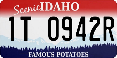 ID license plate 1T0942R