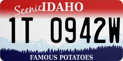 ID license plate 1T0942W