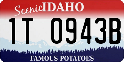 ID license plate 1T0943B