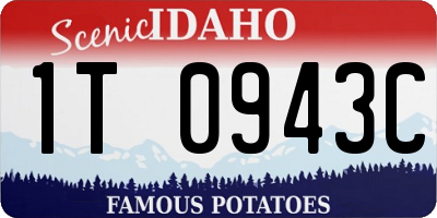 ID license plate 1T0943C