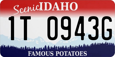 ID license plate 1T0943G