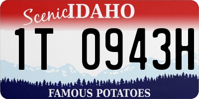 ID license plate 1T0943H