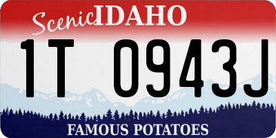 ID license plate 1T0943J