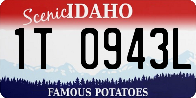 ID license plate 1T0943L