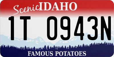ID license plate 1T0943N