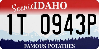 ID license plate 1T0943P