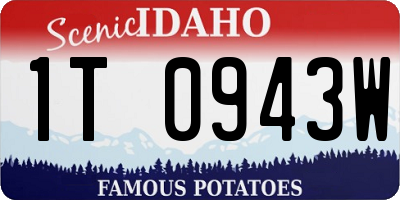 ID license plate 1T0943W